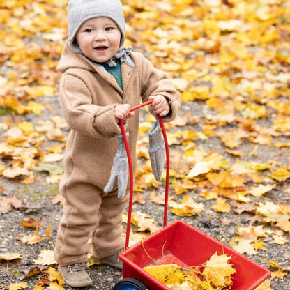 Tuta da esterno in Lana Cotta biologica - Caramello