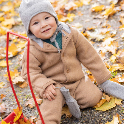 Tuta da esterno in Lana Cotta biologica - Caramello