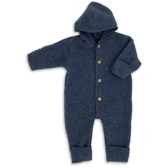 PREORDINE - Tuta da esterno in pile di lana - Blu