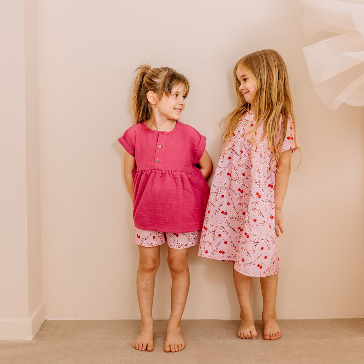 Blusa in Mussola di Cotone Biologico - Magenta