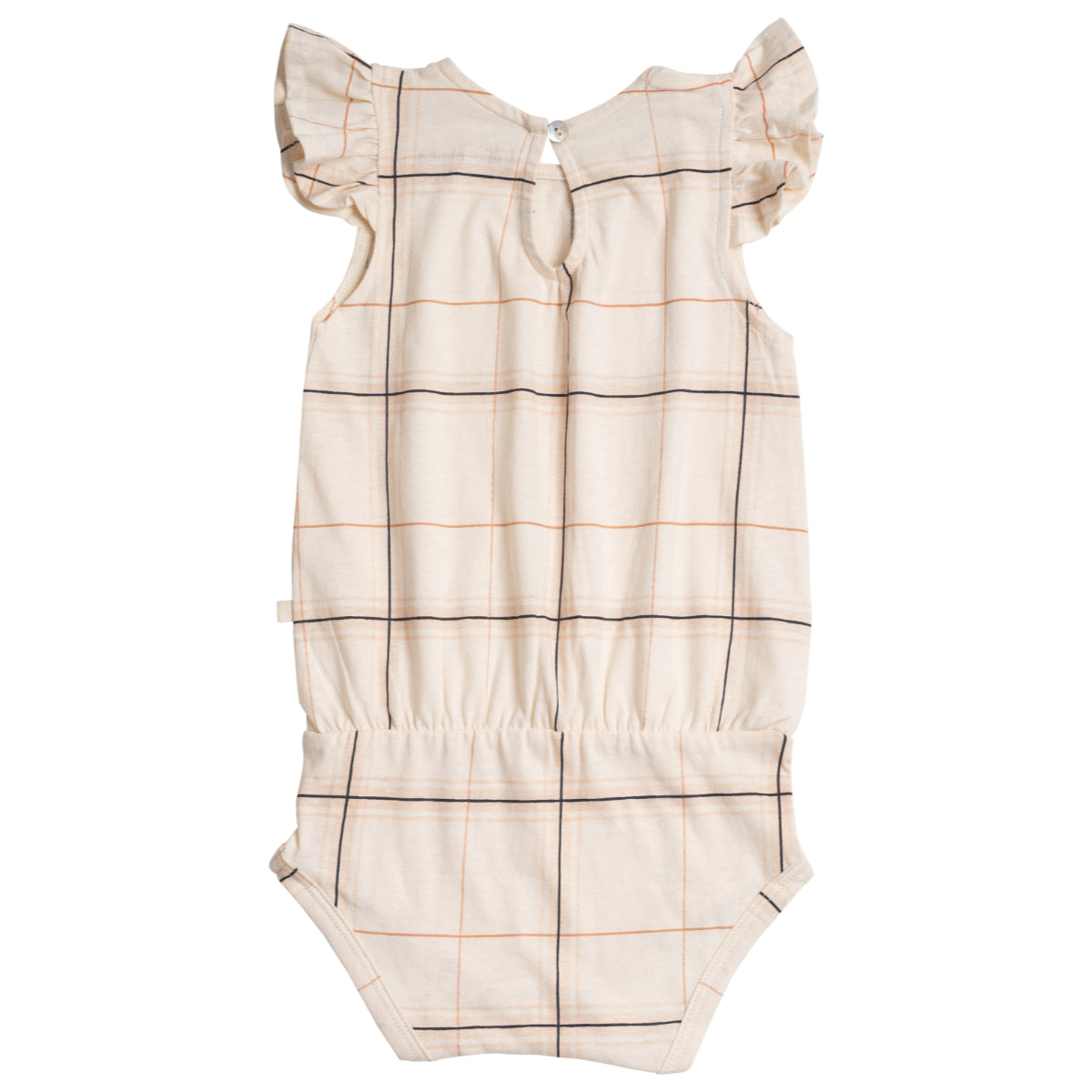 Body smanicato con volant in Cotone Biologico