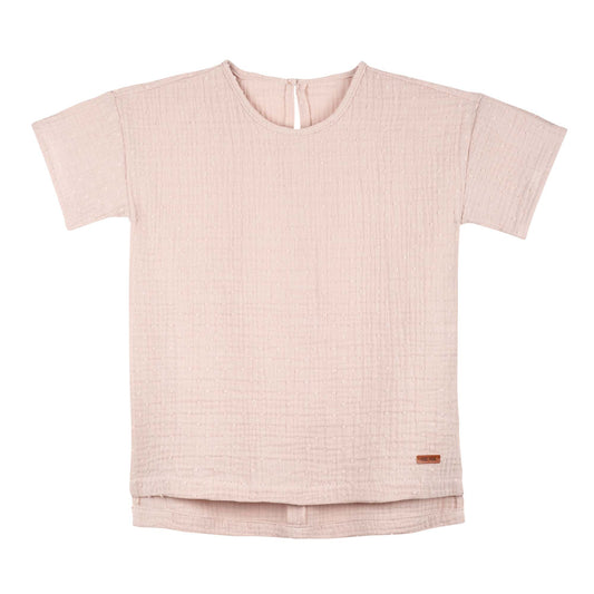 T-shirt in Mussola di Cotone Biologico - Rosa