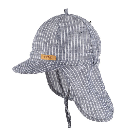 Cappello 100% Lino - Blu